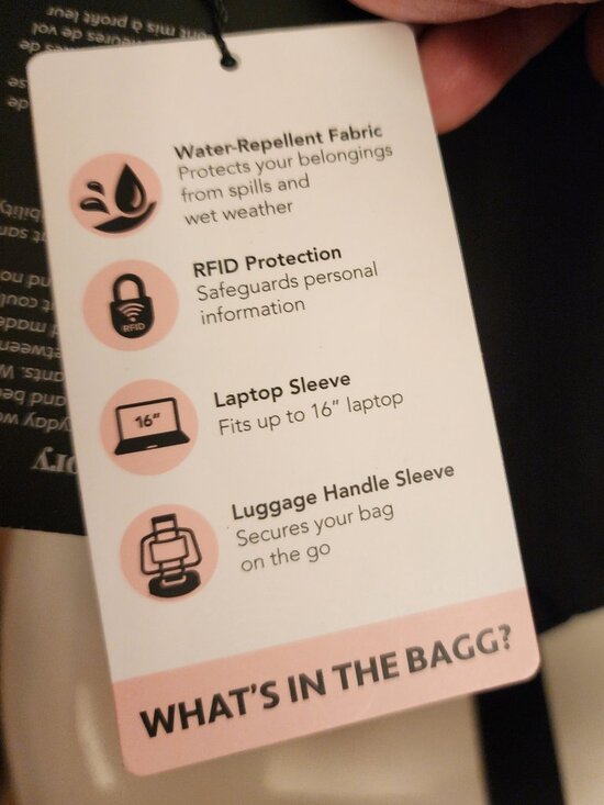 Baggallini Coastal Flip Lock Laptop Backpack w/ Luggage Sleeve & RFID NEW NWT